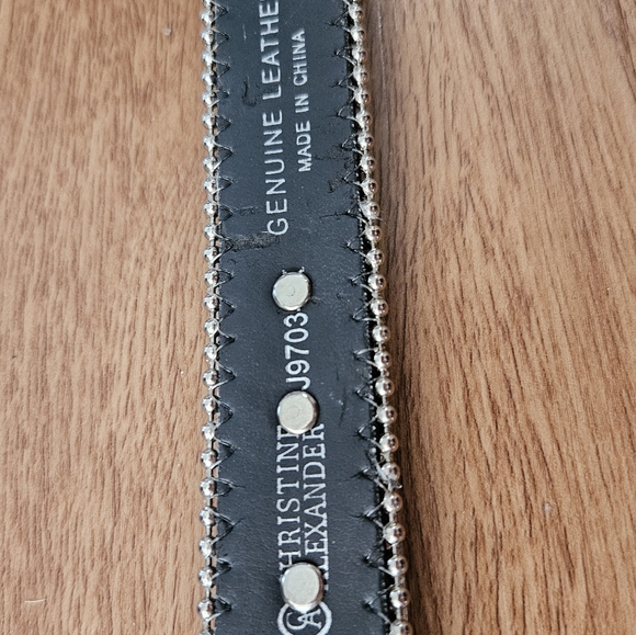 Christine Alexender Black Crystal-Studded Women's Belt - Fashion Accent - Picture 6 of 7